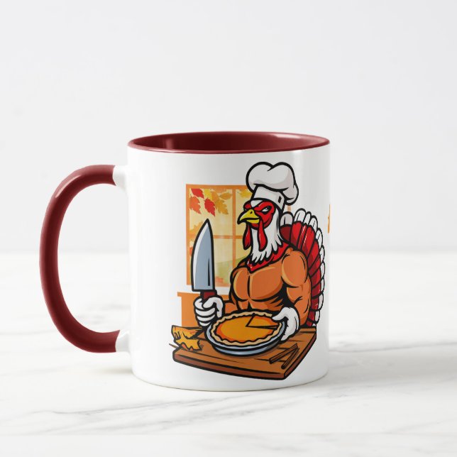 Taza Nana's Turkey chef's pie Thanksgiving Mug (Izquierda)