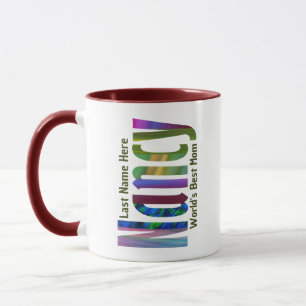 Taza "Nancy" personalizada en arte divertido, brillante