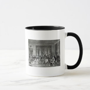 Taza Napoleon da las banderas ganadas en Austerlitz
