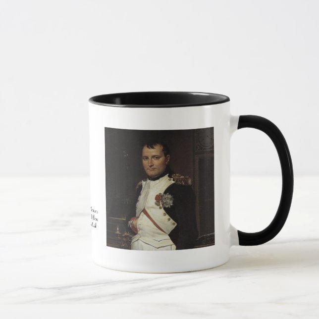 Taza Napoleon en su estudio de Jacques Louis David (Derecha)