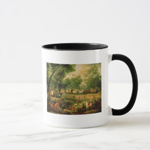 Taza Napoleon en una caza en el bosque de Compiegne,