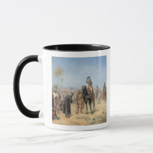 Taza Napoleon que llega un oasis del egipcio (el aceite