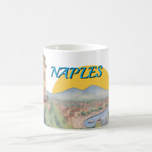 Taza Napoli – Taza de café con silueta del Vesuvio