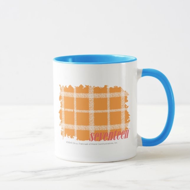 Taza Naranja 3 de la tela escocesa (Derecha)