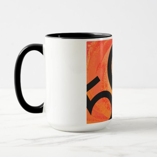 Taza Naranja 50 Década Cumpleaños (Izquierda)