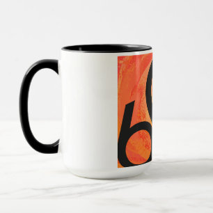 Taza Naranja 60 Década Cumpleaños