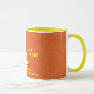 Taza Naranja básico, su texto aquí
