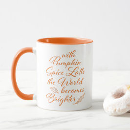 Taza Naranja blanco de lata de calabaza
