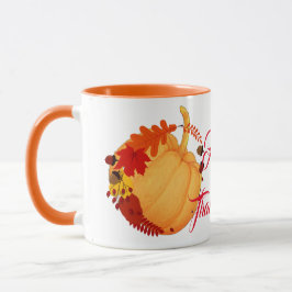 Taza Naranja Calabaza Caída Foliage Masas Diversión de 