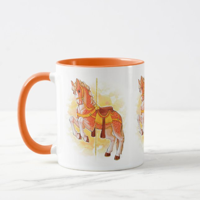 Taza Naranja Carousel Horse Mug (Izquierda)