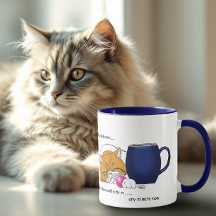 Taza Naranja Cat Coffee Mug Blue