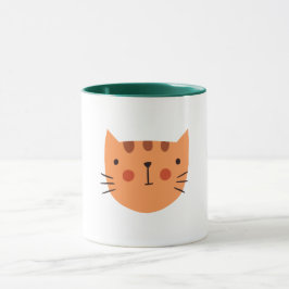 Taza Naranja Cat Cute Funny
