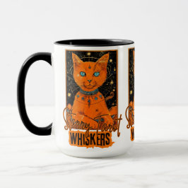 Taza Naranja Cat Tarot Magic | Arte cósmico