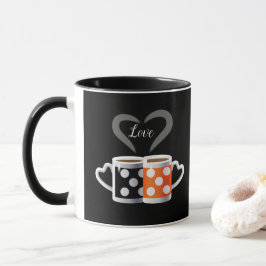 Taza Naranja + color café negro Diseño a la moda ART PO