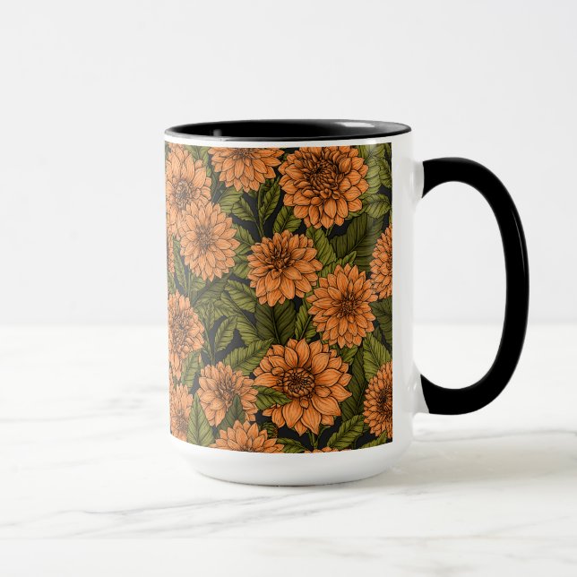Taza Naranja Dahlia Garden (Derecha)