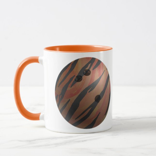 Taza Naranja de Bowling Ball Tiger (Izquierda)