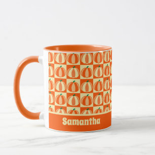 Taza Naranja de calabaza ventilado Tartán Platos de Acc