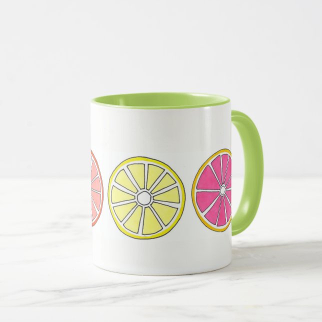 Taza Naranja de frutas de cítricos Grapefruit Lime Trop (Anverso derecho)
