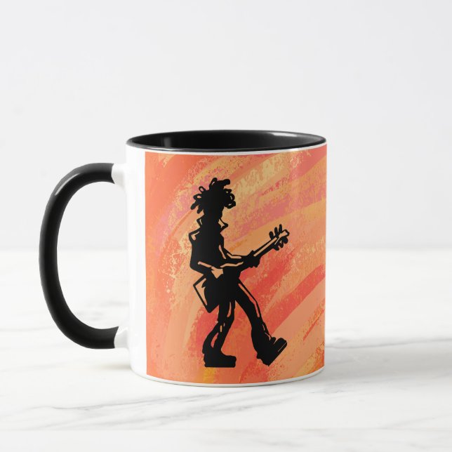 Taza Naranja de Guitarra Noche Boogie de Nueva York (Izquierda)