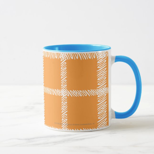 Taza Naranja de la tela escocesa (Derecha)