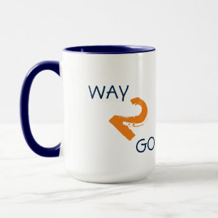 Taza Naranja de motivación del azul de WAY2GO