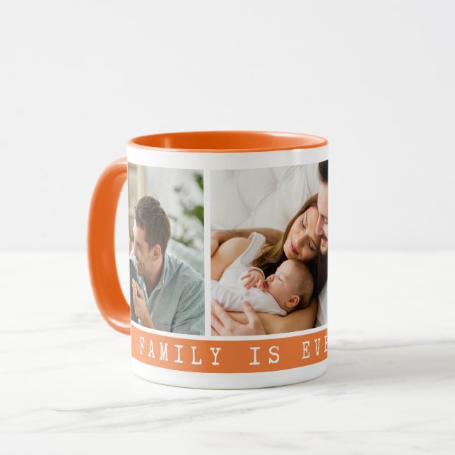 Taza naranja de presupuesto de la familia multiCollage  (Anverso izquierdo)