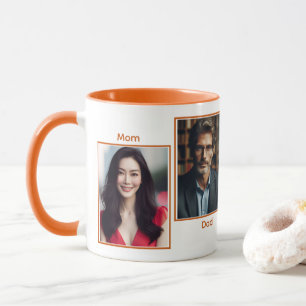 Taza Naranja de recintos simple de la familia de cuatro