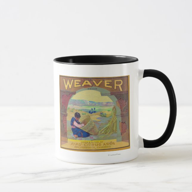 Taza Naranja de Weaver LabelPiru, CA (Derecha)