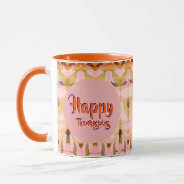 Taza Naranja Feliz Día de Acción de Gracias (Izquierda)