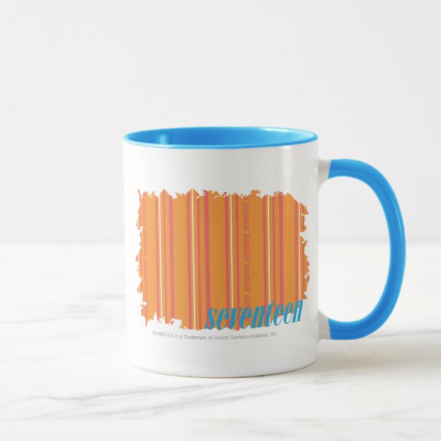 Taza Naranja fino 2 de las rayas (Derecha)