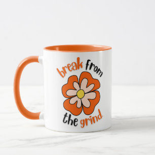 Taza Naranja Flor BFTG Café Mug