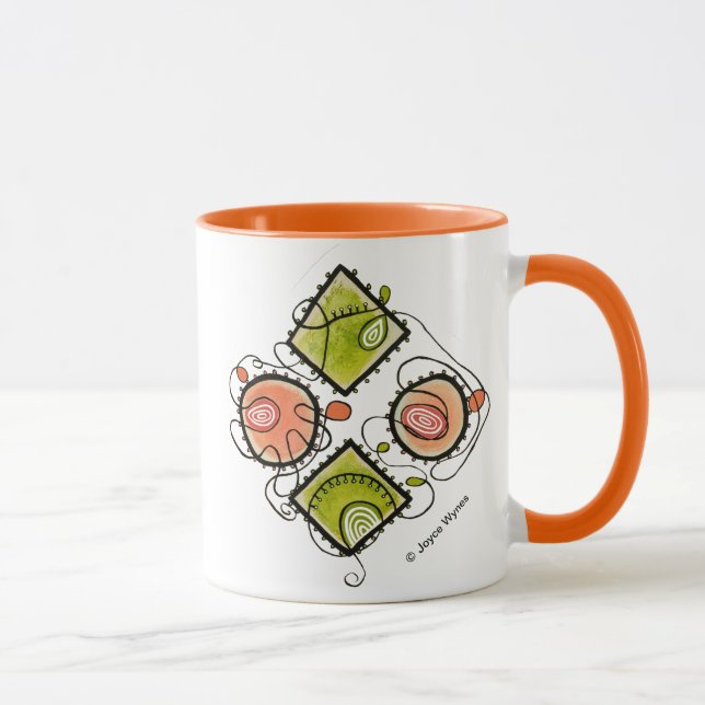 Taza Naranja garabatos Taza-Al azar combinados de 11 (Derecha)