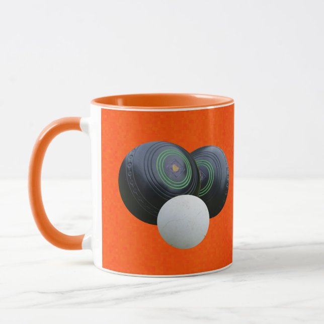 Taza Naranja Lawn Bowl Combo Coffee Mug (Izquierda)
