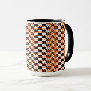 Taza Naranja NEGRO CHECK KNIT Tall Black Combo Mug