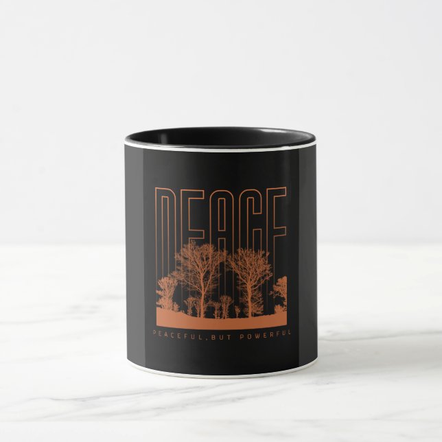 Taza Naranja negro Futurista Mug de la Paz (Centro)