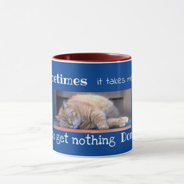Taza Naranja perezoso Tabby Cat Mug (Centro)