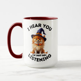 Taza Naranja Pomeranian te oigo que no estoy escuchando