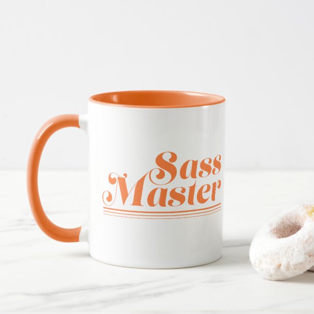 Taza Naranja principal del Sass (Con donut)