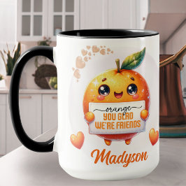 Taza Naranja que te alegra que seamos el nombre persona