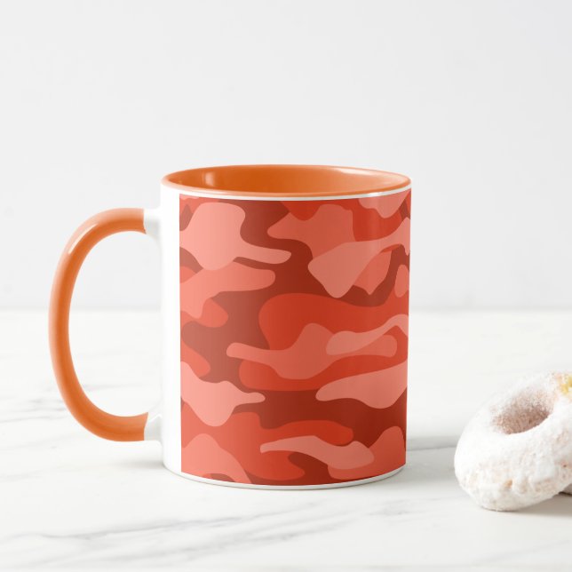Taza Naranja Soda Monocolor Camo (Con donut)