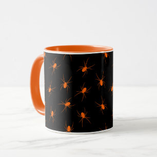 Taza Naranja Spider Elegant Vintage Halloween