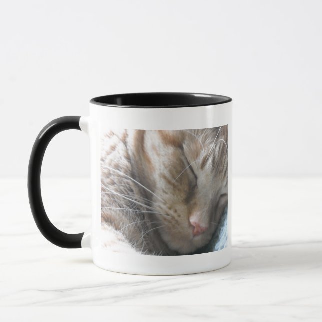 Taza Naranja Tabby Cat (Izquierda)