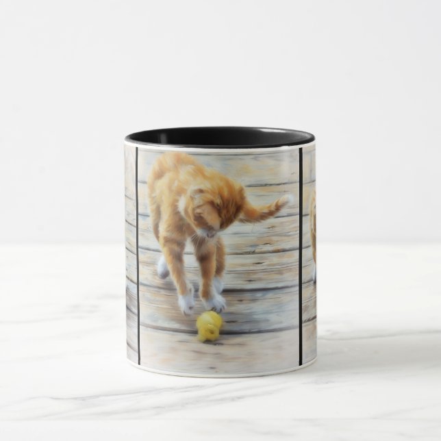Taza Naranja Tabby Cat Gatito Gatito Pics Mug (Centro)