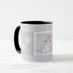 Taza Naranja Tabby Kitten Pintura - Arte Gato Original