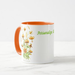 Taza Naranja Tiger Lillies Personalizado