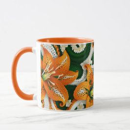 Taza Naranja Tiger Lily Crochet