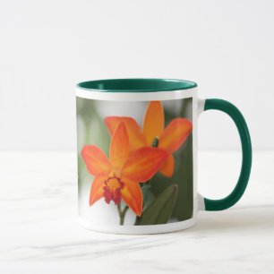 Taza Naranja tropical Orchid Ringer Mug