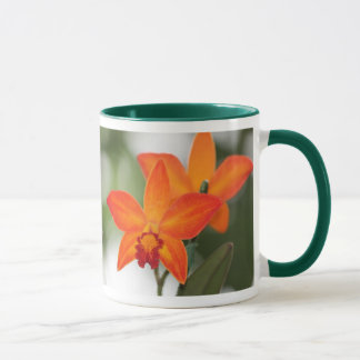 Taza Naranja tropical Orchid Ringer Mug
