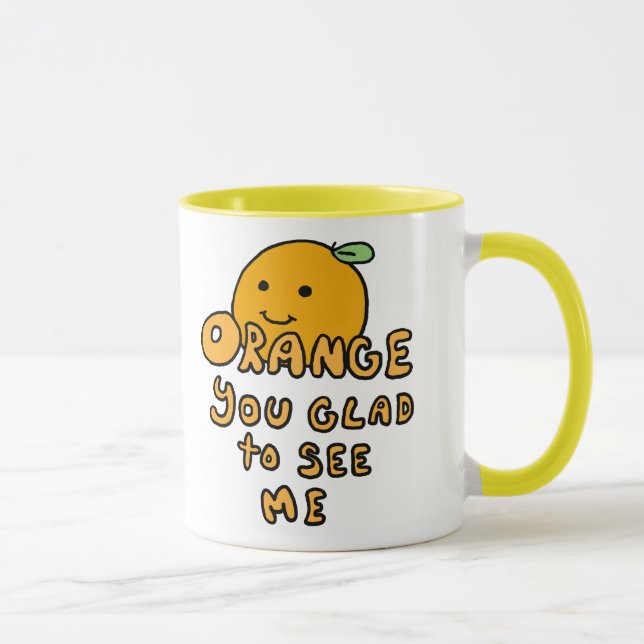 Taza naranja usted alegre beber (Derecha)