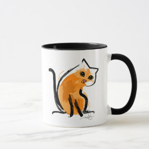 Taza Naranja usted un gato